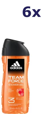 Zdjęcie produktu dla 6 szt. Adidas Shower 250 ml 3 w 1 Team Force