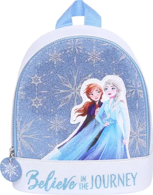 Obrázek produktu pro Malý, světle modrý a stříbrný třpytivý batoh Frozen