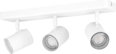 Produktbild von EGLO Deckenlampe 3-flammig Consuma 1, Deckenstrahler für Wohnzimmer und Badezimmer, Deckenleuchte mit 3 Spots, Stahl in Weiß, GU10 Fassung, IP44