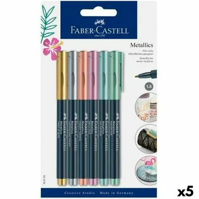 Produktbild von Faber Castell -Filz -Stift Faber -castell Metallic Assorti | Blasen Sie ein 6 -Stück | 70 Stück