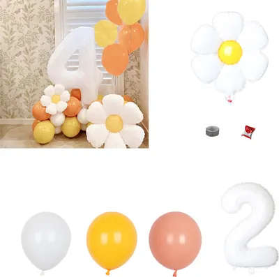 Immagine prodotto di Set di palloncini a forma di margherita, set di palloncini decorativi, palloncini per la decorazione della festa