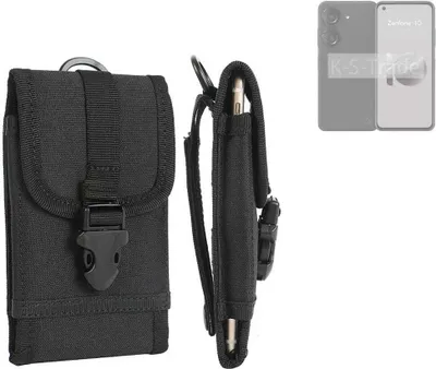 Produktbild von K-S-Trade Holster Handy Hülle kompatibel mit Asus Zenfone 10 Holster Handytasche Gürtel Tasche Schutz Hülle Robust Outdoor schwarz