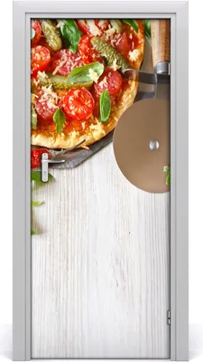Produktbild von Tulup Türaufkleber 85x205 cm Dekorative Aufkleber Selbstklebend Wasserdichte Tapete Abnehmbar Schlafzimmer Wohnzimmer Wohnkultur - Die Pizza