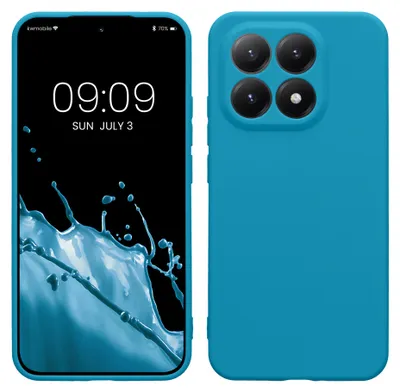 Produktbild von kwmobile Handyhülle für Xiaomi 15T Hülle - weiches Handy Silikon Case - Schutzhülle Cover - Karibikblau