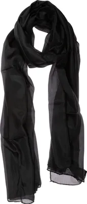Produktbild von Seidenschal Halstuch Schal XXL schwarz Seide 180x90cm