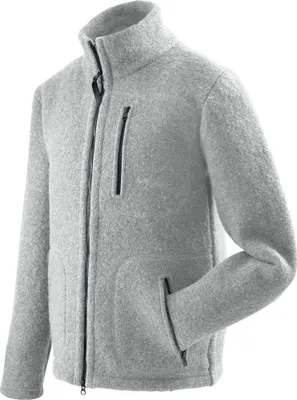 Produktbild von Mufflon Mu-Klaas W100 Jacke aus gewalkter Wolle, wind- & wasserabweisend, Fog, Größe M