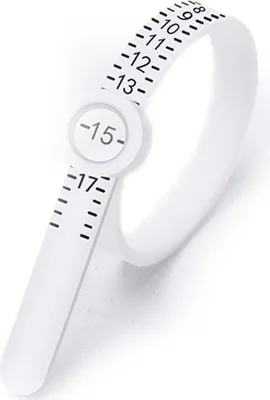 Produktbild von Ringgrößenmesser – Werkzeug zur Messung der Fingergröße mit eingebauter Lupe, US-Ringgrößen 1–17, wiederverwendbarer Ringfinger-Größenmesser, Schmuckgrößenmesser für Männer und Frauen (weiß)