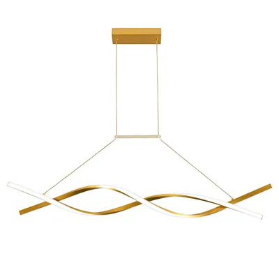 Produktbild von MasterLED Pendelleuchte 100 cm – Gold – 33W – Design Pendelleuchte – Esstisch Esszimmer – Kono