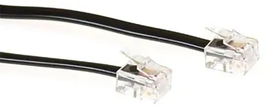 Image de ACT Câble RJ11 - RJ11, noir 5,0 m, 5 m, RJ11, RJ11, noir, mâle
