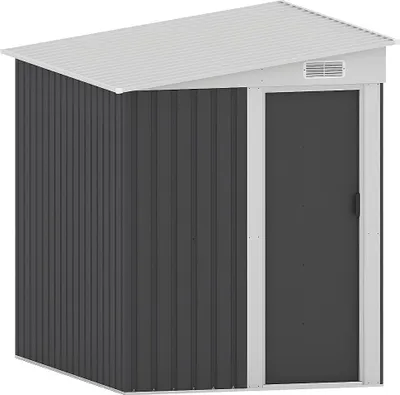 Produktbild von Wandschrank aus Metall/verzinktem Stahl für den Garten, anthrazit 3,15 m² - DAXTON