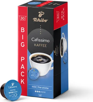 Zdjęcie produktu dla Pudełko do przechowywania Tchibo Cafissimo kapsułki z kawą łagodną, 30 sztuk (kawa łagodna o delikatnym palonym smaku), zrównoważony i sprawiedliwy handel
