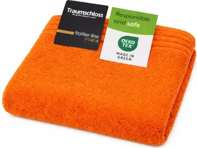 Produktbild von Traumschloss Frottier-Line Premium Handtuch 50 x 100 cm orange 100% ägäische Baumwolle mit 600g/m²