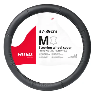 Immagine prodotto di Coprivolante in pelle per auto 37-39cm antiscivolo SWC-48-M