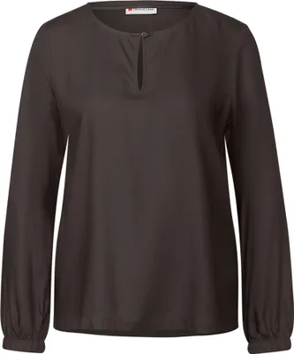 Produktbild von Street One Roundenck blouse w slit detail deep roast bro 36