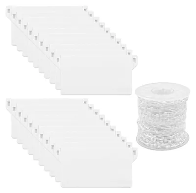 Vertikaljalousien-Set: 20 Gewichte + 10 m Kugelkette, 89 mm, weiß