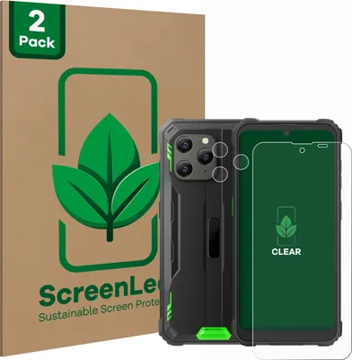 Produktbild von 2x ScreenLeaf Schutzfolie für Blackview BV5300 Plus (Display+Kamera) nachhaltiger Displayschutz Display Schutz Folie Klar Transparent