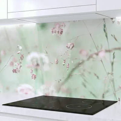 Produktbild von Küchenrückwand Blütentraum 60 x 300 cm – monolithische ABS-Platte mit Direktdruck, Spritzschutz Küche & Bad, Fliesenspiegel