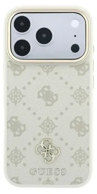Productafbeelding van Guess 4G Metal Logo Backcover MagSafe voor de Apple iPhone 18 Pro / 17 Pro - Beige