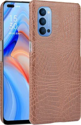 Produktbild von Mobigear Croco  OPPO Reno 4 Hülle Hardcase Backcover - Braun