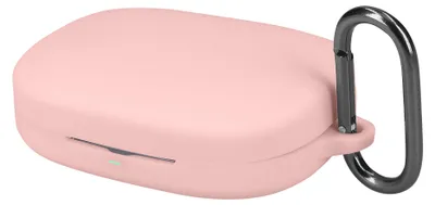 Produktbild von kwmobile Schutzhülle für Shokz OpenFit Pro Hülle - TPU Silikon Case für Kopfhörer Ladecase - stoßfestes Cover mit Karabiner - Altrosa