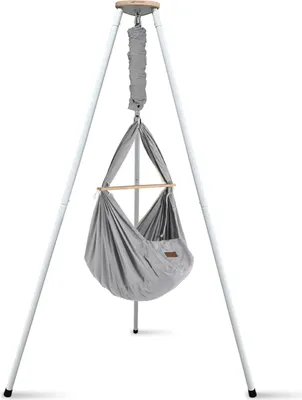 Produktbild von Federwiege mit Tipi  Grey Weiß Schafwolle
