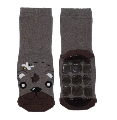 Produktbild von Kinder ABS-Socken aus Baumwolle Honigbär Braun Größe 27-30