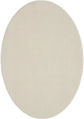 Immagine prodotto di Tappeto Unyqoos® Loft, pelo corto, color crema, forma ovale, dimensioni 140 x 200 cm, 100% poliestere, lavabile a 30°C, retro antiscivolo, design moderno