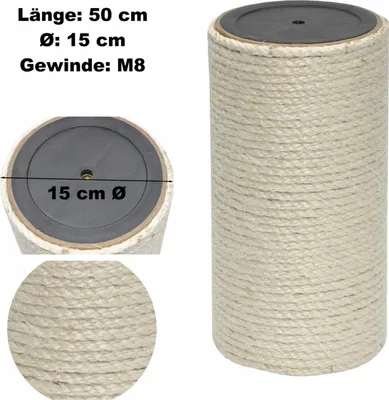 Image de Poteau griffoir pour chats Poteau en sisal 15 cm Ø - Sisal - Longueur 50 cm