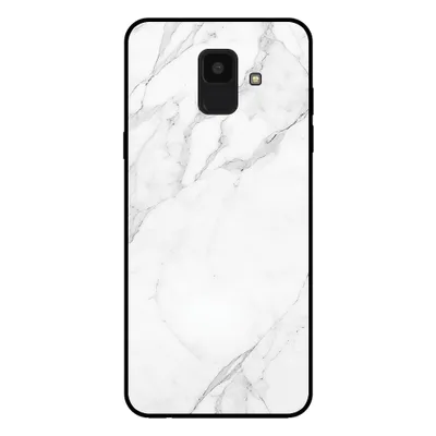 Immagine prodotto di Smartphonica Custodia per Samsung Galaxy A6 2018 con stampa in marmo - Custodia posteriore in TPU con design in marmo - Bianco