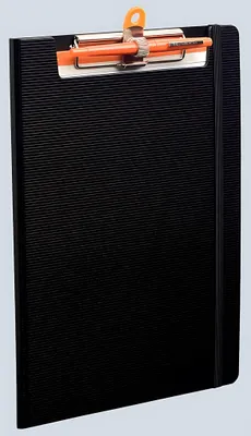 Produktbild von Klemmbrett Exaboard, für DIN A4, aus Polypropylen, 400g/qm, 23,5 x 33,5 cm, mit Gummizug, schwarz