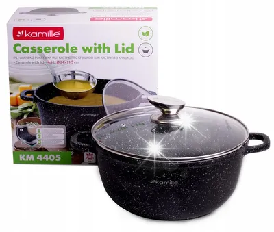 Produktbild von Kamille Topf KM-4405 Marmorbeschichtet 4.5L Induktion