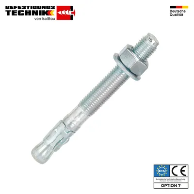 Isolbau Bolzenanker verzinkt M16 x 145 mm 1 Stück Schwerlastanker Stahl ETA