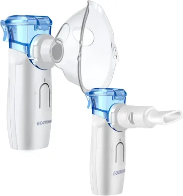 Produktbild von BORNOVA dětský aerosolový inhalátor, dobíjecí elektrický inhalátor pro děti a dospělé, inhalátorový sprej, přenosný, 1 kus