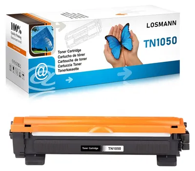 Image de Cartouche de toner noir LOSMANN, compatible avec Brother TN1050 TN-1050, pour les modèles Brother DCP-1510, 1510E, 1512, 1512A, 1512E, 1601, 1610W, 1612, 1612W, 1616NW, HL-1110, 1110E, 1110R, séries HL-1110, HL-1112, 1112A, séries HL-1112