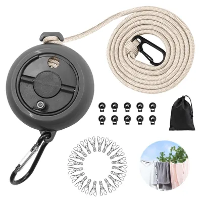 Uittrekbare Waslijn 10 m mit Kurbel für Camping & Outdoor