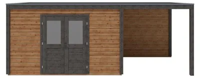 Immagine prodotto di Casetta da giardino in legno Nova 6.56x2.59 m - 16.99 m2 - 28 mm - impregnata