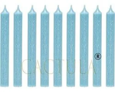 Produktbild von Cactula Stabkerzen – Hellblau – 18 Stück – 19,5 cm – Ø 2,1 cm