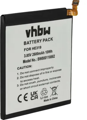 Produktbild von vhbw Akku Ersatz für Nokia HE319, HE330 für Handy Smartphone Telefon (2600 mAh, 3,85 V, Li-Polymer)