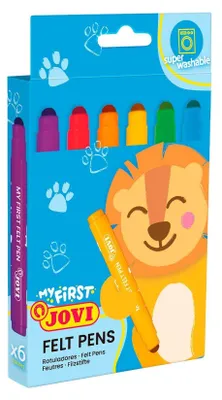 Produktbild von Jovi MY FIRST Faserschreiber 6er Schachtel, farbig sortiert