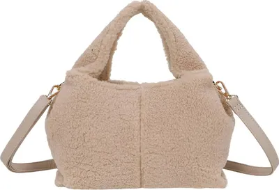 Produktbild von Gallantry, Handtasche für Damen mit abnehmbarem Fellschultergurt, Taupe