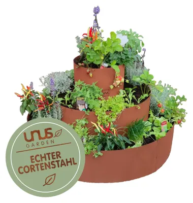Produktbild von Kräuterspirale aus Cortenstahl – Durchmesser 30/60/90 cm