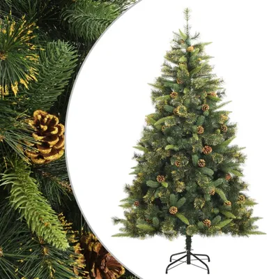 Image de Arbre de Noël artificiel pliable avec cônes 240 cm