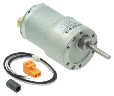 Produktbild von Makeblock Motor 37 12V DC 50Umin, Getriebe 1:90, Ø37mm, 6-fach Gewindemontage, 1,1A Startstrom
