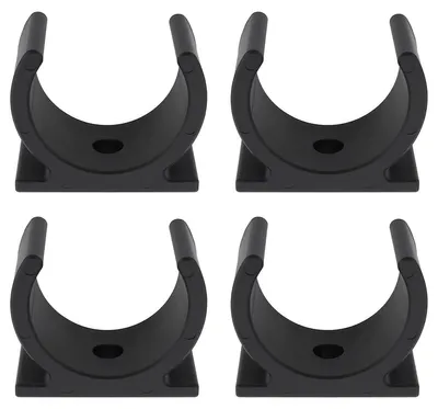 Staubsaugerschlauchhalter, 4 Stück, 38 mm, Wandmontage, schwarz