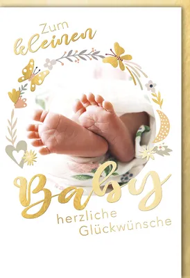 Produktbild von Geburt – Baby – Freudiges Ereignis - Karte mit Umschlag - Zum