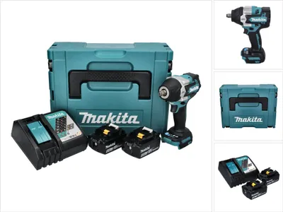 Immagine prodotto di Avvitatore a impulsi a batteria Makita DTW 700 RGJ 18 V 700 Nm 1/2" XPT Brushless + 2x batteria ricaricabile 6,0 Ah + caricabatterie + Makpac