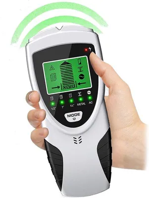 Zdjęcie produktu dla Detektor ścian, skaner ścian 5-w-1, detektor metali z wyświetlaczem LCD, do wykrywania drewna, metalu i przewodów w ścianach