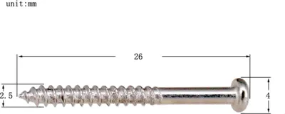 Obrázek produktu pro 8ks kovových šroubů pro elektrickou kytaru Bass Neck Joint Plate Mounting Screws Pickups Adjust Height Screws with Springs 2.5*26mm for Professional Brand Guitar Parts Accessory