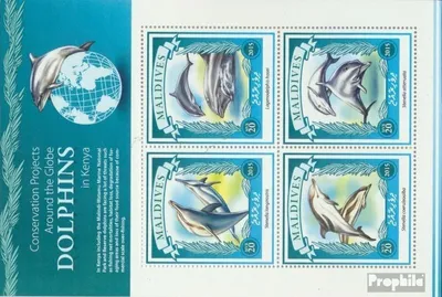 Produktbild von Briefmarken Malediven 2015 Mi 5916-5919 Kleinbogen (kompl. Ausg.) postfrisch Delfin