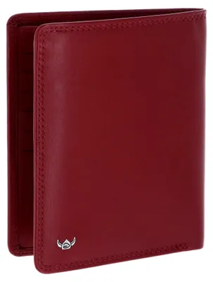 Produktbild von Leder Kartenetui Polo RFID Protect Scheintasche ohne Münzfach 1328 Rot dunkelrot